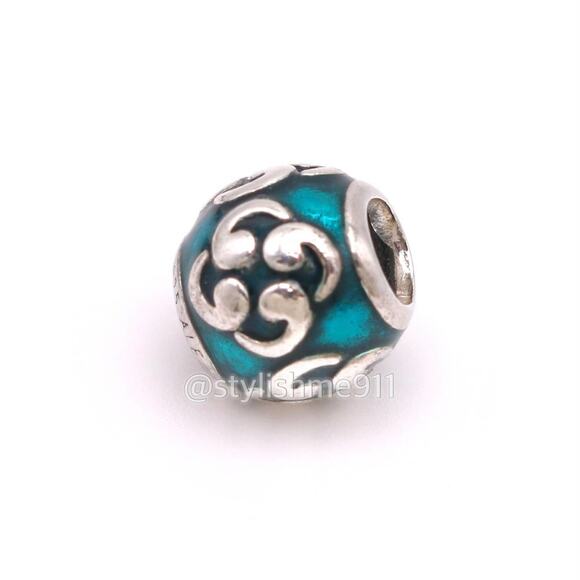 Authentic PANDORA Turquoise Comma Charm - Picture 6 of 9
